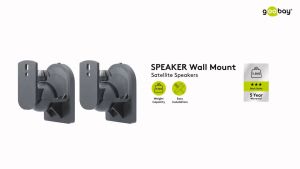 Goobay WH Speaker Mount 2pcs (Black / White)