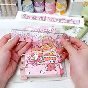 A6 Binder Notebook School Supplies Spiral Notebooks Metal binder Loose Leaf Paper Notepads 13X19CM