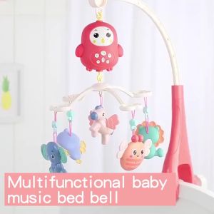 Crib Toys Hanging With Music Projection Baby Bed Bell Remote Control Rotating Newborn Sleeping Toy