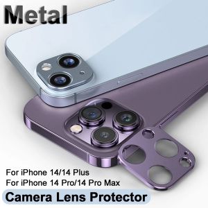 JANSIN Titanium Alloy Camera Metal Ring Case For iPhone 14 14 Pro Max Back Camera Screen Protector For iPhone 14 Pro 14 Plus Lens Film