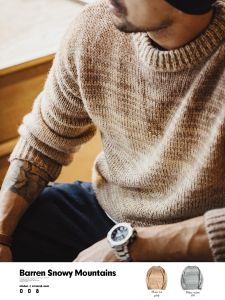 MADEN | Áo sweater cổ tròn sọc phong cách cổ điển Mỹ