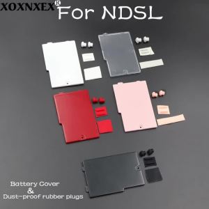 1Set  For NDSL Console Battery Cover Combo Set with Dust-proof Screw Hole Rubber Plugs  For NDS Lite