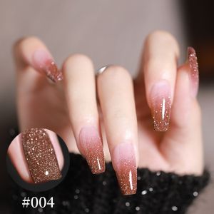 15ml Sliver Reflective Nail Gel Polish Shining Glitter Semi Permanent Soak Off UV Gel Sparkle Effect Maillard Nail Art Manicure