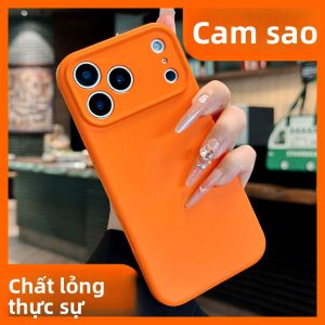 DAIMANG | Silicon lỏng chất lượng cao thích hợp cho ốp điện thoại di động iphone18promax Xingyu Orange mới Apple 17pro cảm giác da ip16 toàn diện 15 chống rơi 14 màu trơn 13 lỗ nhỏ 12 đơn giản 11 ốp mềm x