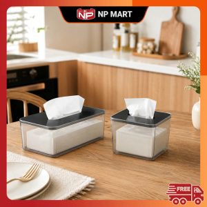 Hộp Đựng Khăn Giấy Nhựa PP - Hộp Giấy Ăn Để Bàn Phòng Khách Bàn Ăn Văn Phòng (Vuông/Chữ Nhật)