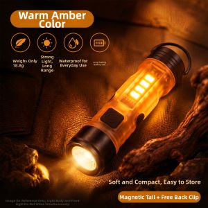 No Brand | Portable Mini Keychain Flashlight Rechargeable