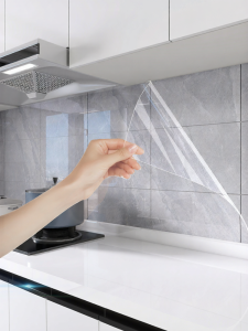 YIMING | Grease-proof Self-adhesive Transparent Heat-resistant Waterproof Kitchen Wallpaper