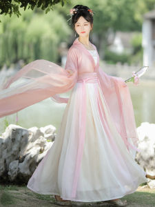 Original New Womens Hanfu Skirt with Wide Sleeves And Flowing Fairy Design Super Fairy Tale Wei Jin Style Spring Daily Wear