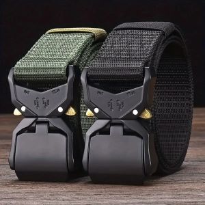 Plus Large LONG Size 125 150 170cm Men Belt Outdoor Tactical Multi-Function Buckle Nylon Alloy Buckle Belts Sports Canvas Belts