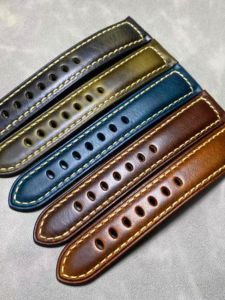 สายนาฬิกาหนังวัวแฮนด์เมด S4/gt4 Gt5 หนังวัววานิลลาที่ปรุงด้วยน้ำมันและไข่ไก่ สายนาฬิกาหนังวัว หนาปกติ สายนาฬิกาหนังสีกลาง