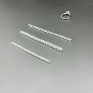 Bộ 4 Miếng Đệm Silicon Trong Suốt Điều Chỉnh Kích Thước Bảo Vệ Trang Sức Bằng Nhựa Cho Nhẫn Lỏng