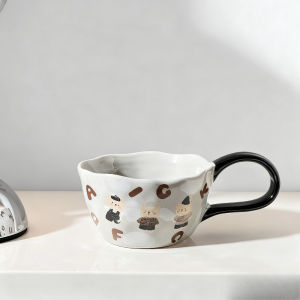 Milk FUFU Girly Heart Ceramic Mug Childrens Breakfast Cup Milk Cup Cute Female Bear Love Water Cup Creative Gift 300ml