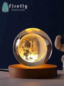 Lampu buat kamar tidur: Lampu Hias LED, Lampu Hias Kamar Tidur, Hadiah Spesial Lampu Malam Bulan Bola Kristal