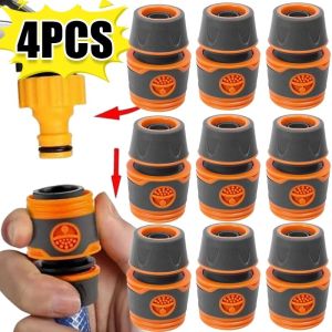 4PCS Garden Hose Shut Off Valve Fitting Plastic Tubing Tap Adapter Quick Joint for Watering Irrigation Car Wash