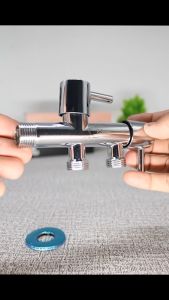 ACEBEST Kran Cabang Sejajar Kran Sejajar Kran 2 Lubang Kran Shower Kran Jet Shower Kran Ganda JS-35