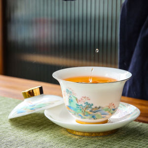 Bát Đậy Trà Bằng Sứ Trắng Thủ Công Dày 1mm Dụng Cụ Pha Trà Đồ Dùng Ăn Uống Dụng Cụ Trà Đạo Chất Liệu Gốm Sứ Nguồn Gốc Từ Đức Hóa