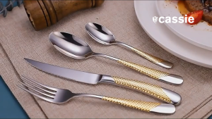 【6pcs】Stainless Steel Thickened Dinnerware Cutlery Tableware Food-Grade Large Spoon Fork Knife Flatware Sets Star Drill