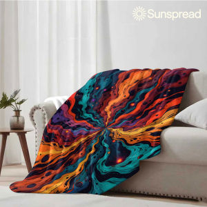 Beast Kingdom | Chăn Flanel Mềm Mại Màu Sắc Vũ Trụ Ấm Áp Nhẹ Nhàng Thoải Mái Chất Liệu Polyester Trang Trí Nhà Cửa Giáng Sinh Halloween Phong Cách Hiện Đại Kiểu Dệt Tết.