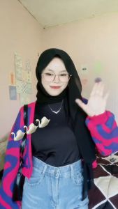 Cardigan Rajut Reumi Geometris Poliester Kekinian Areum Fashion  NABLE