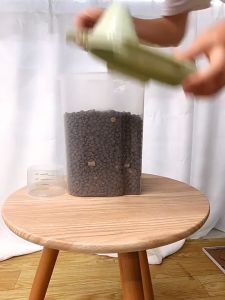 BPA FREE Airtight Pet Dog Kitchen Dry Food Storage Container Dispenser W/ Measuring Cup (3L | 1.7L)