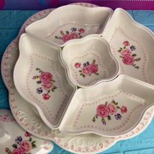 Khay hộp đựng mứt tết bánh kẹo hoa quả sấy khô đẹp nhựa phíp hình tròn mẫu mã đa dạng nhiều kiểu mới (NH)
