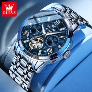 OLEVS | Đồng Hồ Nam OLEVS 6701 Tự Động Cơ Khí Thời Trang Thép Không Gỉ Bánh Xe Cân Bằng Lộ Cơ Chống Nước Phong Cách Thể Thao Hiển Thị Bộ Máy Lộ Cơ