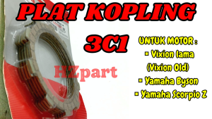 Plat Kopling 3C1 Original YAMAHA Asli Kampas Kopling Vixion Old-Lama/Byson/ Kualitas Terbaik Presisi