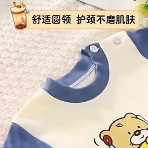 BUBBLE KIDS New Year Childrens Pajama Set Pure Cotton Baby Underwear Homewear Suit Girls Boys Long Sleeves Sleepwear