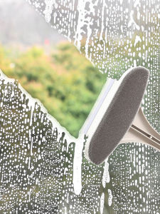Detachable Window Screen Cleaning Brush with Scraper Efficient Household Tool for Glass Cleaning Double Sided Rubbing