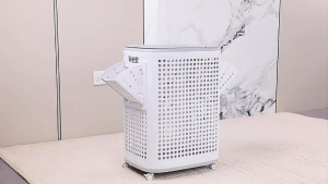 Joybos Laundry Hamper Plus D76 Extra Large Capacity Sortable Hollow PP Laundry Basket With Silent Universal Wheels And Removable Divider Basket