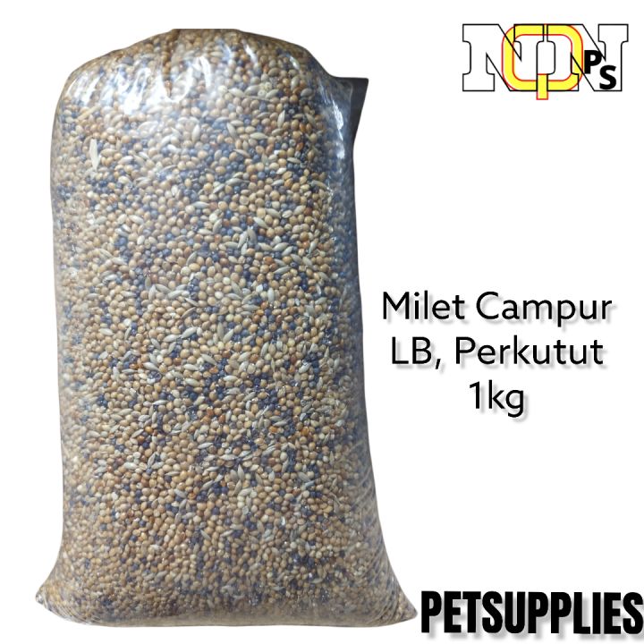 Milet Campur Sangrai 1kg milet pakan burung love bird perkit kenari dan