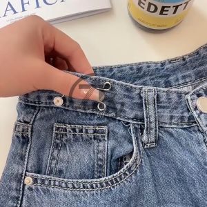 Kancing Pengecil Jeans Adjustable Pengait Pinggang Celana Logam Motif Daisy Berkualitas AK211 ZIORRA