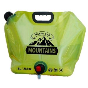 8L Outdoor Portable Water Bag Camping Water Storage Bags Soft Pack Foldable Large Capacity Thickened Hiking Cycling Travel Drinking Equipment Multifunctional Bicycle Sports Water Handbag