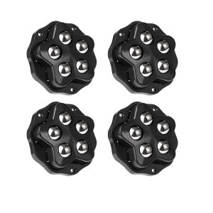 New 4Pcs Self Adhesive Type Mute Ball Universal Wheel 200Kg 5 Beads Furniture Casters Wheels Stainless Steel Wheel 360° Rotation