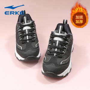 Erke Womens Casual Sports Shoes Autumn Winter Anti-slip Waterproof Comfortable Running Shoes Artificial Leather Upgraded Version
