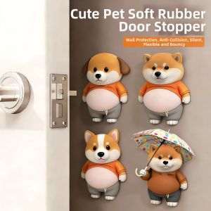 BAPNP | Cute Bulldog Shaped Anti-Collision Silicone Padding Stress Relief Door Handle Protector