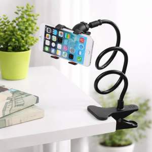 Lazypod Flexible Phone Holder 360° Rotating Long Arm Clamp Stand for Bed Desk Table Mobile Phone