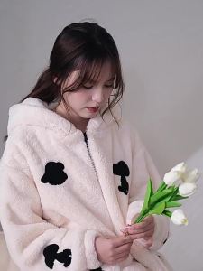 BEIYAN | Cute Thermal Flannel Pajama Set