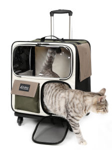 EdenPetz Foldable Pet Dog Trolley4 Universal Wheels Pet Travel Case Backpack Cat Dog Stroller