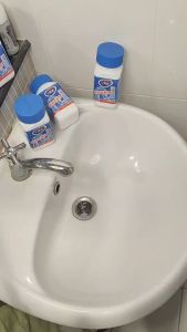 ผงสลายท่อตัน ผลสะลายสิ่งอุดตันในท่อ ใช้ได้ทั้งอ่างล้างจาน อ่างล้างหน้า ชักโครก ท่อน้ำทิ้ง จัดส่งจาก กทม.