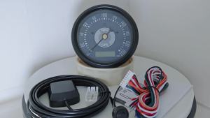 2 Gauge Set 85mm GPS Speedometer 0-160 0-200 0-220 KMH MPH Tachometer 0-8000RPM with Red Yellow Backlight for Car Boat