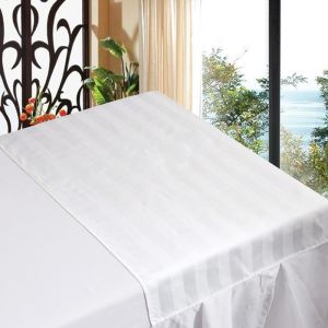 Pure Cotton White Massage Towel Beauty Therapy Bed Sheet Cotton Fabric Striped Pattern Massage Cloth Handkerchief Treatment Towel