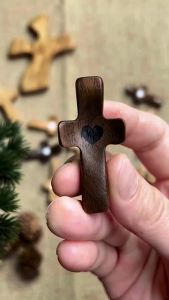 OXO Kayu Salib Salib Ibu Jari Kayu Zaitun Alat Pemegang Amerika Penyahmampatan Paskah Gereja