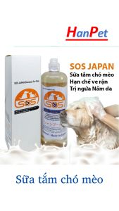 Orgo - Sữa Tắm SOS Nhật mới 500ml (nhập khẩu Japan) cho mọi loại chó mèo Tác dụng sạch rận và lưu hương thơm lâu hơn loại cũ