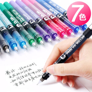 Snowhite PVN-159 Needle Type Gel Pen Direct Liquid Rollerball Signature Office Use Pen Student Grade All Black Cap Drawing Writing