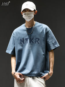 SZON | Áo Thun Cotton In Chữ Cổ Tròn Form Rộng T Tay