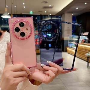 Ultra-Thin Transparent Magnetic Stand OPPO Find N3 Folding Screen Phone Case Scratch-Resistant Protective Cover Hard Shell