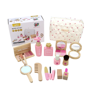 Wooden Pretend Play Makeup Toys Simulation Cosmetics Set Girls Play  Hairdressing Simulation Make Up Preschool Toys