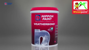 1L WHITE 145 Nippon Paint Exterior Weatherbond ( FREE 1.5" BRUSH )