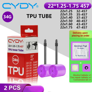 CYDY Bike TPU Inner Tube 22" 457 22x1.25 1.35 1.4 1.5 1.6 1.75 Inch Valve 45mm Camera BMX Bicycle Tire Pneu Cycling Tyre 34G